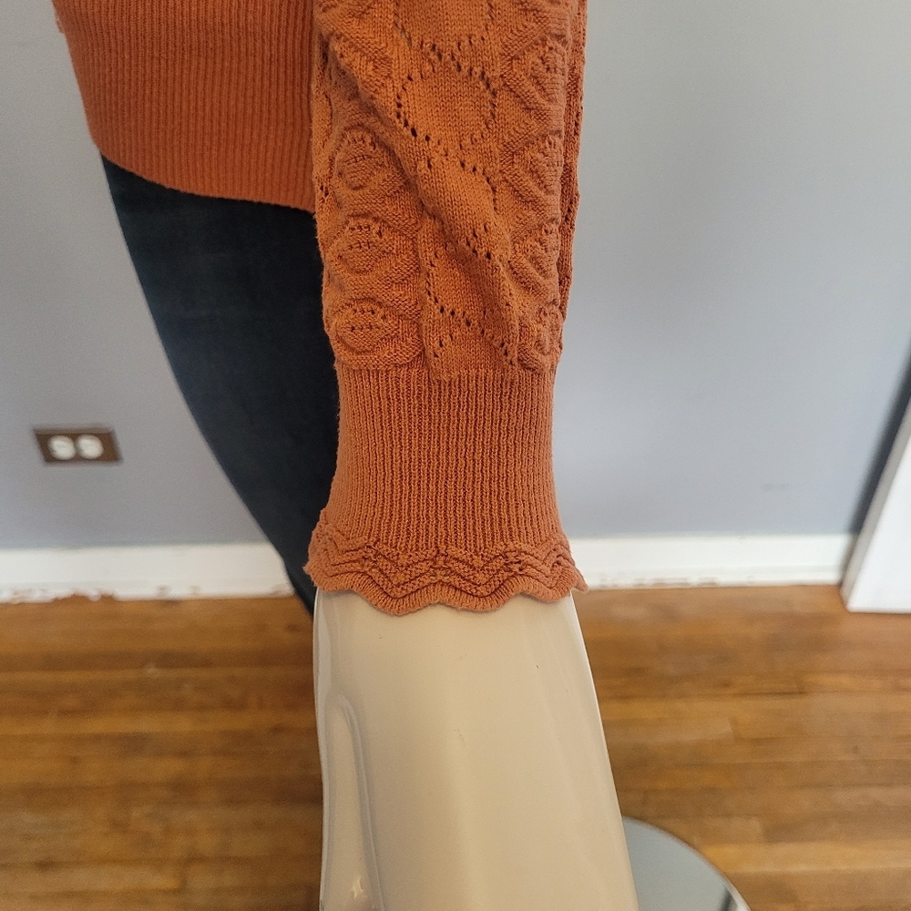Peach Frill Cardigan, VGUC, Approximate Size M - Picture 7 of 8